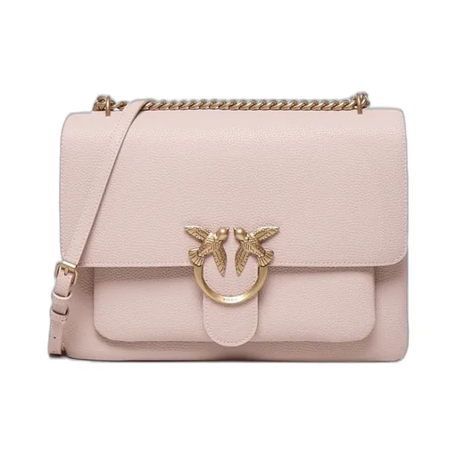 Pinko Logo Plaque Chain-Linked Crossbody Bag