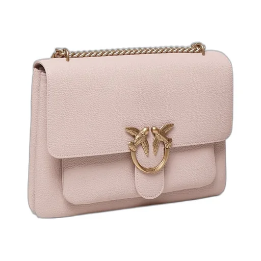 Pinko Logo Plaque Chain-Linked Crossbody Bag