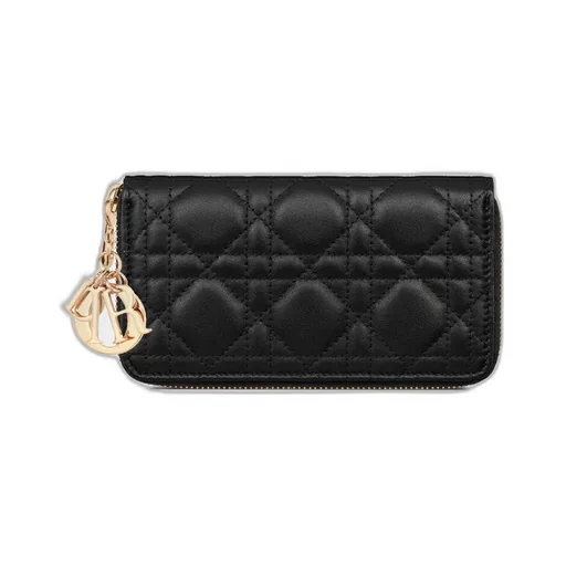 Medium Lady Dior Zipped Wallet
