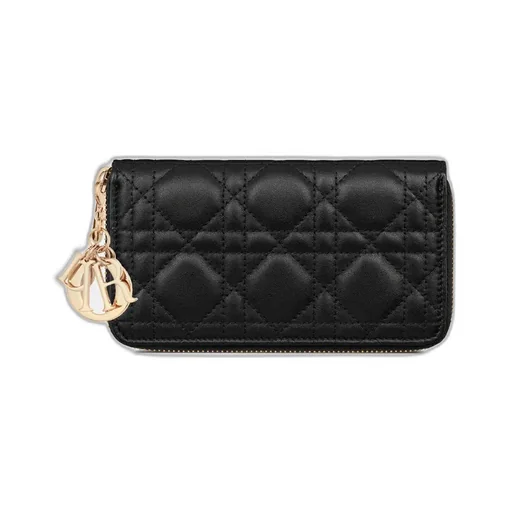 Medium Lady Dior Zipped Wallet