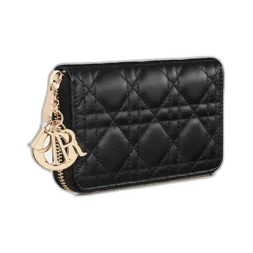 Medium Lady Dior Zipped Wallet