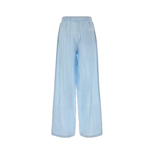 Prada Triangle-Patch Striped Pants