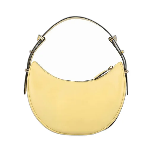 Prada Triangle Logo Plaque Moon Shaped Shoulder Bag