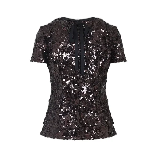 Prada Sequin Embellished Crewneck T-Shirt