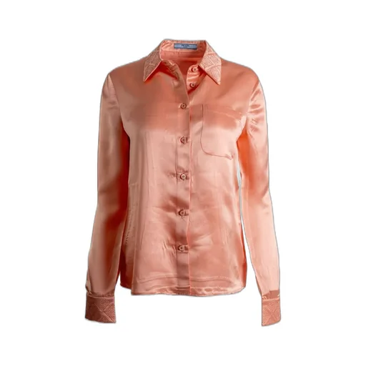 Prada Long-Sleeved Satin Shirt