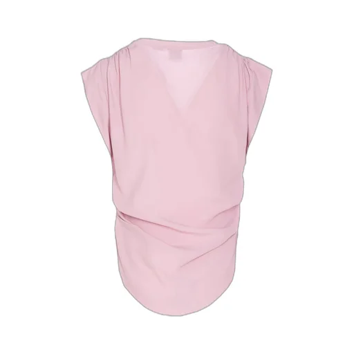 Pinko V-Neck Curved Hem Blouse