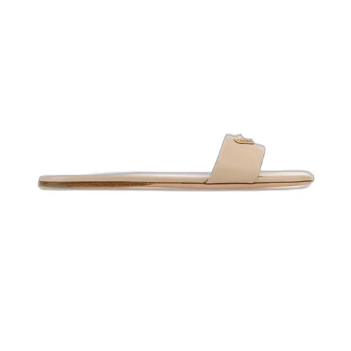 Prada Logo Plaque Slip-On Slides