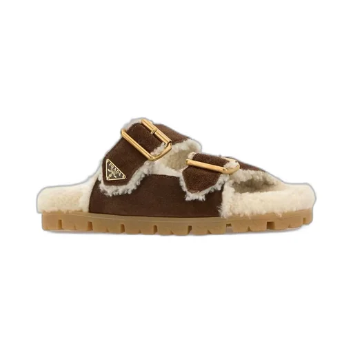 Prada Triangle-Logo Open-Toe Sandals