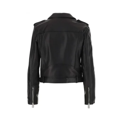 Pinko Zip-Up Belted Biker Jacket