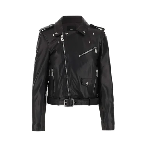 Pinko Zip-Up Belted Biker Jacket
