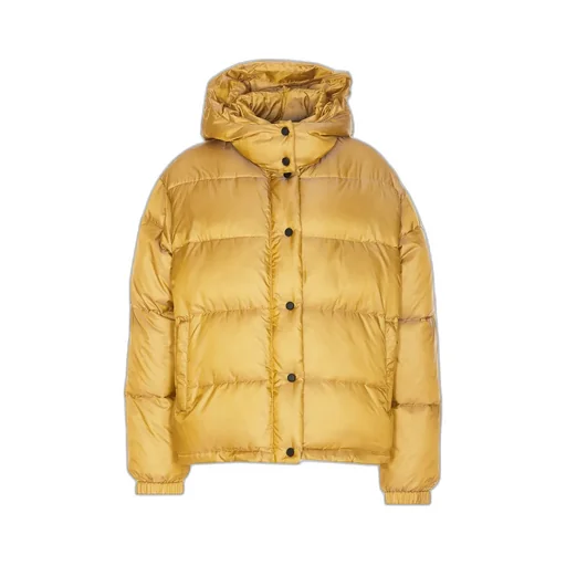 Pinko Logo Patch Hooded Down Jacket