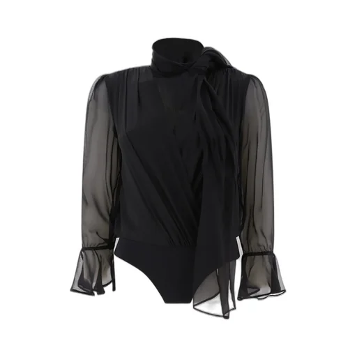 Pinko Long-Sleeved V-Neck Bodysuit