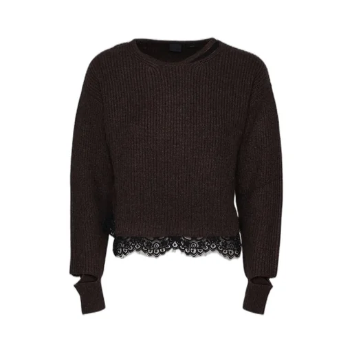 Pinko Lace Hem Cut-Out Jumper