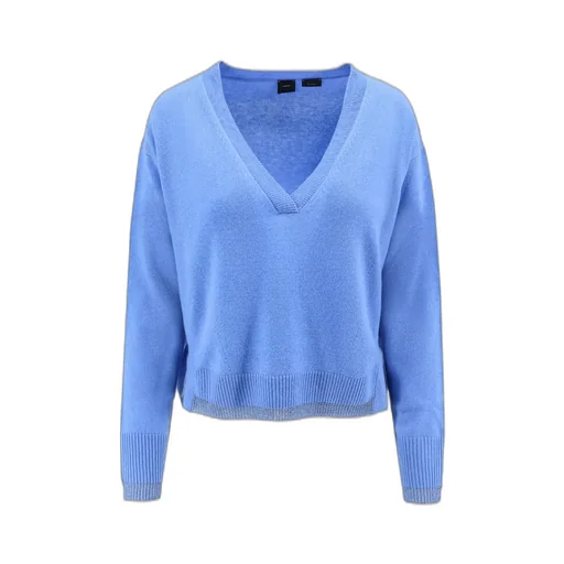 Pinko V-Neck Logo-Embroidered Jumper