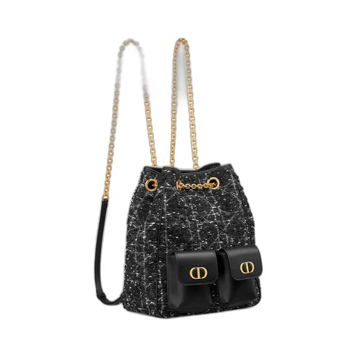Medium Dior Caro Multicarry Backpack With Chain