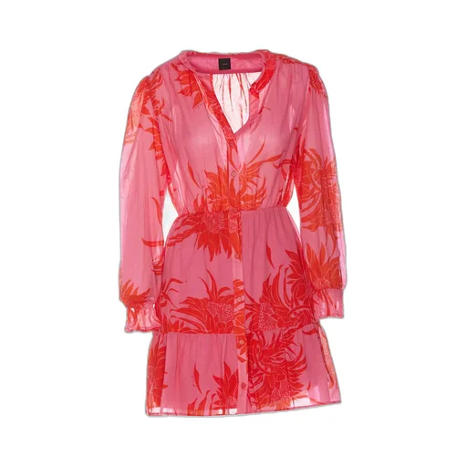 Pinko Floral Printed Long-Sleeved Dress