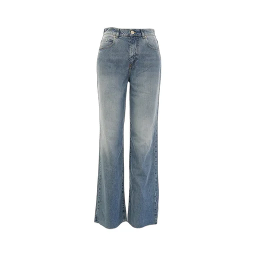 Pinko Logo Patch Straight Leg Jeans