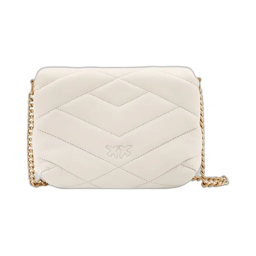 Pinko Love Birds Buckle Quilted Shoulder Bag