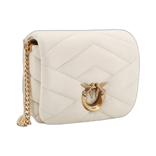 Pinko Love Birds Buckle Quilted Shoulder Bag