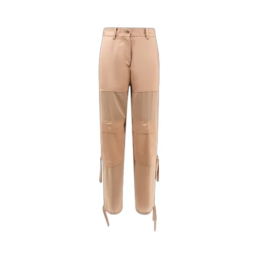Pinko Georgette-Crepe Mid-Rise Cargo Trousers