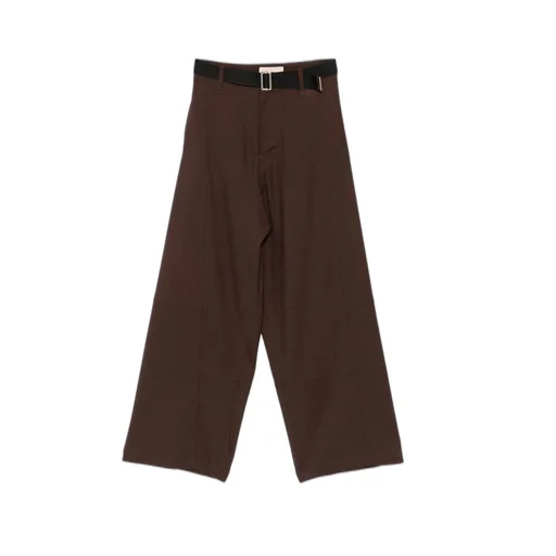 Plan C Wide-Leg High-Waist Pants