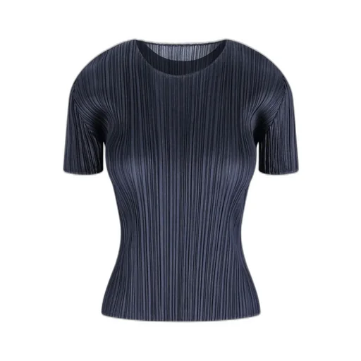 Pleats Please Issey Miyake Crewneck Pleated T-Shirt