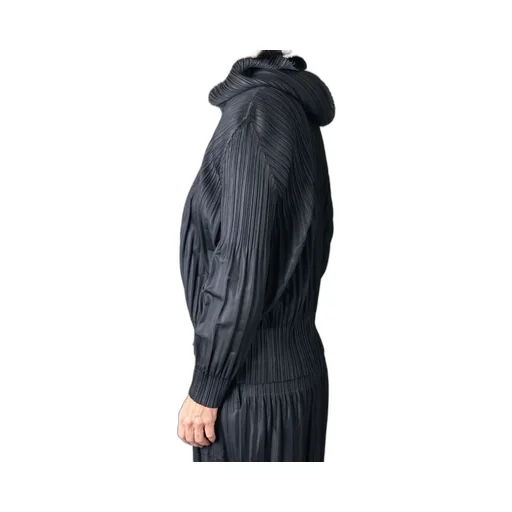 Pleats Please Issey Miyake Pleated Hooded Jacket