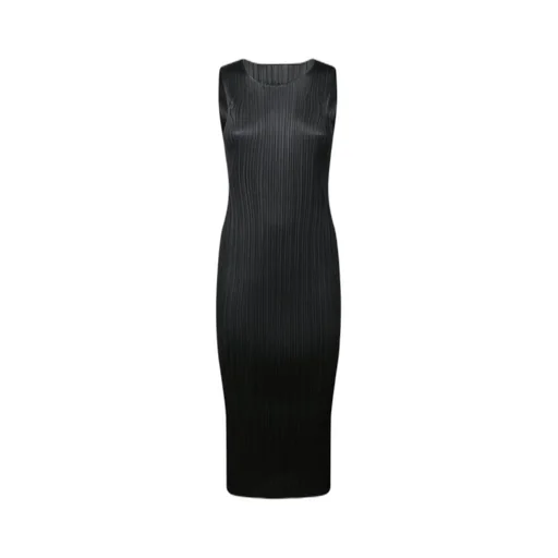 Pleats Please Issey Miyake Plissé Sleeveless Midi Dress