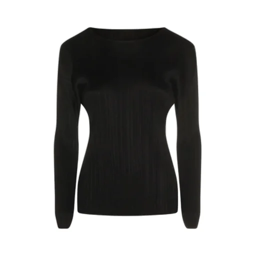 Pleats Please Issey Miyake Crewneck Pleated Top