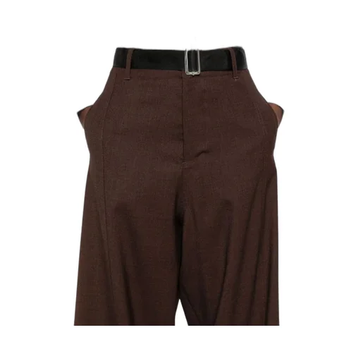 Plan C Wide-Leg High-Waist Pants