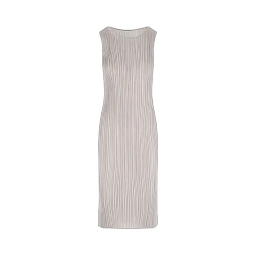 Pleats Please By Issey Miyake Pleated Sleeveless Dress