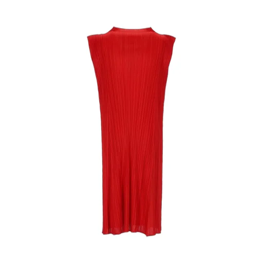 Pleats Please Issey Miyake Pleated Midi Dress