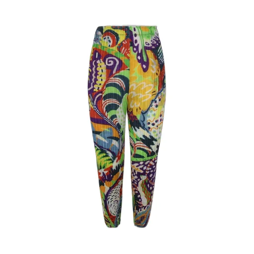Pleats Please Issey Miyake Snowrunner Taper Leg Pleated Trousers