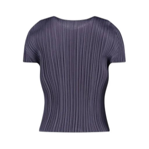 Pleats Please Issey Miyake Short Sleeve Crewneck Pleated Top