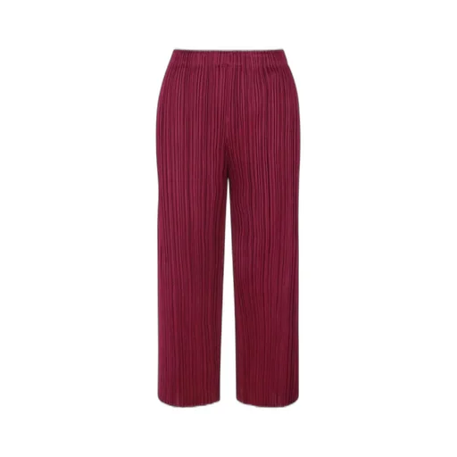 Pleats Please Issey Miyake March Straight-Leg Pleated Trousers