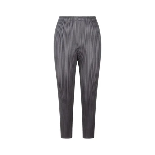 Pleats Please Issey Miyake Cropped Leg Pleated Trousers