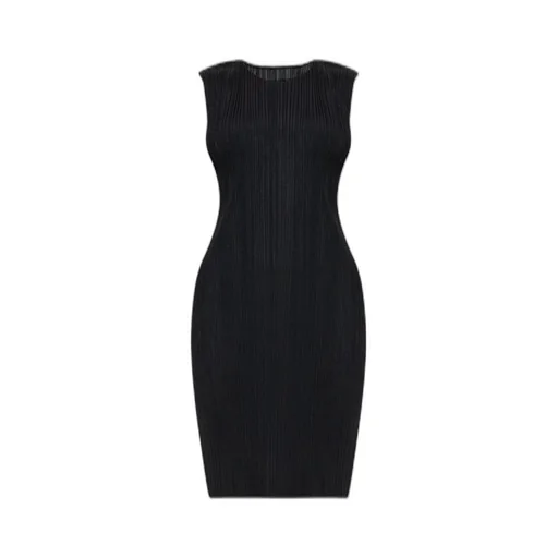 Pleats Please Issey Miyake Sleeveless Pleated Midi Dress