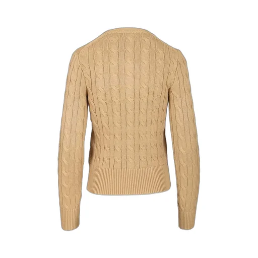 Polo Ralph Lauren Logo Embroidered Cable-Knit Cardigan
