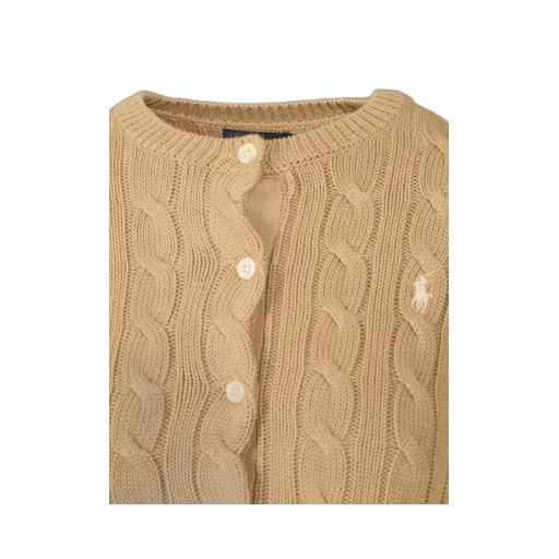 Polo Ralph Lauren Logo Embroidered Cable-Knit Cardigan