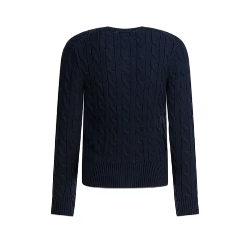 Polo Ralph Lauren Logo Embroidered Cable-Knit Cardigan