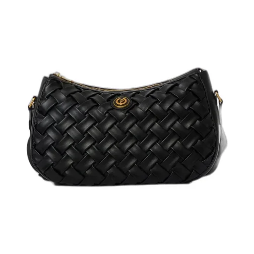 Pollini Zipped Woven Crossbody Bag