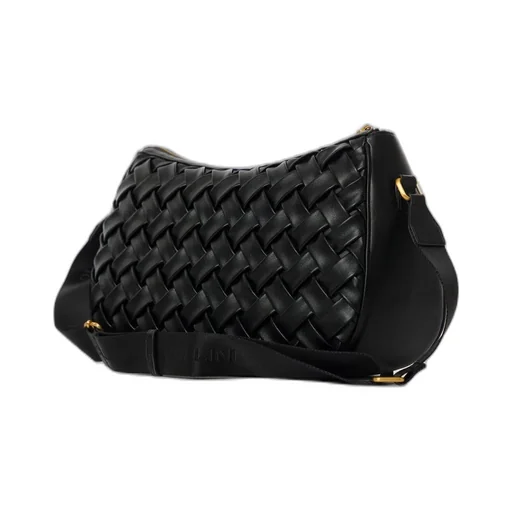 Pollini Zipped Woven Crossbody Bag