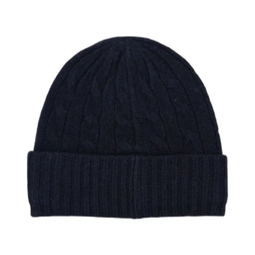 Polo Ralph Lauren Logo Embroidered Cable-Knit Beanie