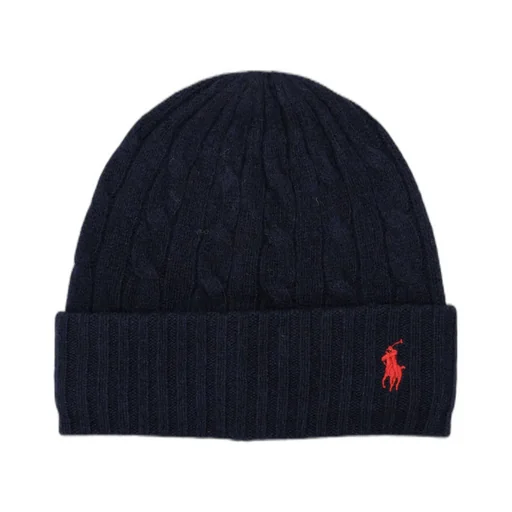 Polo Ralph Lauren Logo Embroidered Cable-Knit Beanie
