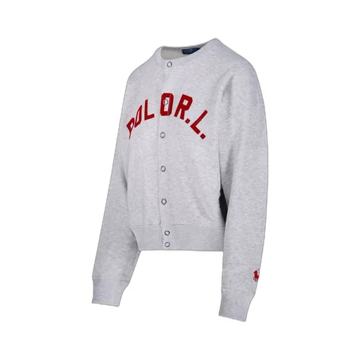 Polo Ralph Lauren Logo Printed Crewneck Snapped Sweatshirt