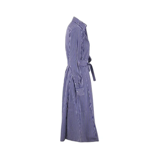 Polo Ralph Lauren Striped Belted Buttoned Shirt Dress