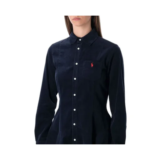 Polo Ralph Lauren Corduroy Flared Shirt Mini Dress