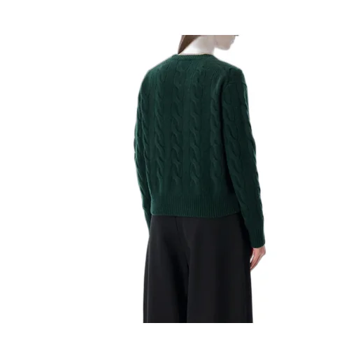 Polo Ralph Lauren Logo Embroidered Cable-Knitted Jumper