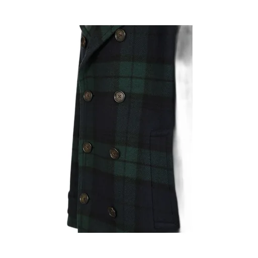 Polo Ralph Lauren Checked Double-Breasted Peacoat