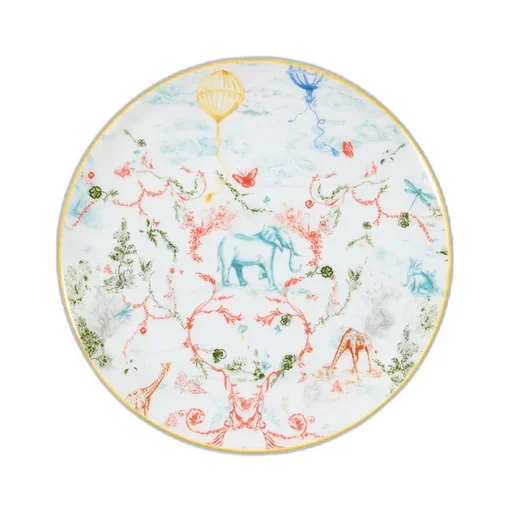 Set With Plate And Four Cutlery Items